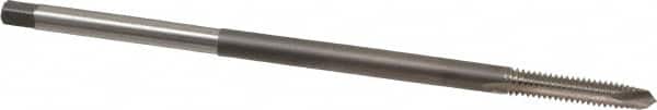 Kennametal - 1/4-20 UNC 2 Flute H3 Bright Finish High Speed Steel Spiral Point Extension Tap - Plug Chamfer, 6" OAL, 2B/3B Class of Fit - Exact Industrial Supply