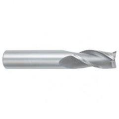 25mm Dia. x 102mm Overall Length 3-Flute Square End Solid Carbide SE End Mill-Round Shank-Center Cutting-Uncoated - Benchmark Tooling