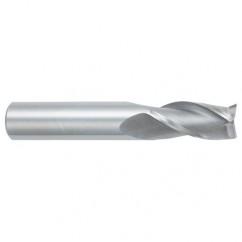 7/8 Dia. x 4 Overall Length 3-Flute Square End Solid Carbide SE End Mill-Round Shank-Center Cutting-Uncoated - Benchmark Tooling