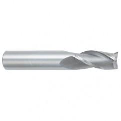7/16 Dia. x 2-3/4 Overall Length 3-Flute Square End Solid Carbide SE End Mill-Round Shank-Center Cutting-Uncoated - Benchmark Tooling