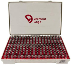 Vermont Gage - 200 Piece, 10-13.98 mm Diameter Plug and Pin Gage Set - Minus 0.01 mm Tolerance, Class ZZ - Benchmark Tooling