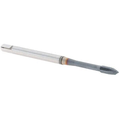 OSG - M3x0.50 Metric Coarse, 3 Flute, TiCN Finish, Powdered Metal Spiral Point Tap - Plug Chamfer, Right Hand Thread, 56mm OAL, 6mm Thread Length, 0.141" Shank Diam, 6H Class of Fit, Series 16510 - Exact Industrial Supply