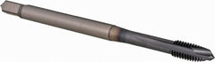 OSG - M5x0.80 Metric Coarse, 3 Flute, TiCN Finish, Powdered Metal Spiral Point Tap - Plug Chamfer, Right Hand Thread, 70mm OAL, 9.6mm Thread Length, 0.194" Shank Diam, 6H Class of Fit, Series 16510 - Exact Industrial Supply