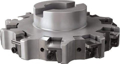 Seco - Shell Mount Connection, 0.63" Cutting Width, 1.579" Depth of Cut, 6" Cutter Diam, 1-1/2" Hole Diam, 10 Tooth Indexable Slotting Cutter - R335.25 Toolholder, XNHQ, LNHQ Insert, Right Hand Cutting Direction - Benchmark Tooling