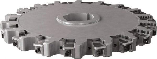 Seco - Arbor Hole Connection, 0.63" Cutting Width, 4.461" Depth of Cut, 315mm Cutter Diam, 2.3622" Hole Diam, 18 Tooth Indexable Slotting Cutter - 335.25 Toolholder, XNHQ, LNHQ Insert, Right Hand Cutting Direction - Benchmark Tooling