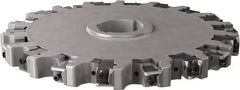 Seco - Arbor Hole Connection, 1.26" Cutting Width, 4.461" Depth of Cut, 315mm Cutter Diam, 2.3622" Hole Diam, 9 Tooth Indexable Slotting Cutter - 335.25 Toolholder, XNHQ, LNHQ Insert, Right Hand Cutting Direction - Benchmark Tooling