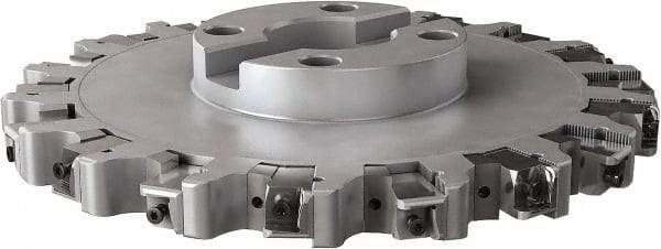 Seco - Shell Mount Connection, 1.26" Cutting Width, 3.402" Depth of Cut, 12" Cutter Diam, 2-1/2" Hole Diam, 9 Tooth Indexable Slotting Cutter - R335.25 Toolholder, XNHQ, LNHQ Insert, Right Hand Cutting Direction - Benchmark Tooling