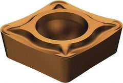 Sandvik Coromant - CCMT21.52 UM Grade 1125 Carbide Turning Insert - TiAlN/AlCr2O3 Finish, 80° Diamond, 1/4" Inscr Circle, 3/32" Thick, 1/32" Corner Radius - Benchmark Tooling