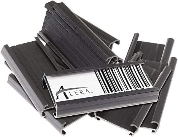 ALERA - 6.1" Long x 3" Wide, Snap-On Back, Label Holder - Gray - Benchmark Tooling