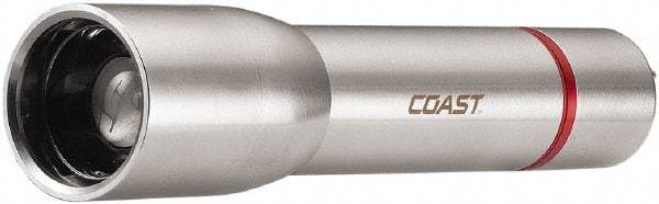 Coast Cutlery - White LED Bulb, 725 Lumens, Industrial/Tactical Flashlight - Silver Stainless Steel Body, 3 AAA Batteries Included - Benchmark Tooling