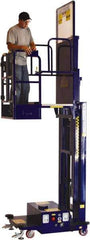 Ballymore - 650 Lb Capacity, 186" Lift Height, Battery Operated Power Stocker Lift with Safety Sensor - 186" Lift Height, Battery Operated - Benchmark Tooling