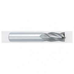 1/2 Dia. x 3 Overall Length 4-Flute Square End Solid Carbide SE End Mill-Round Shank-Center Cutting-Uncoated - Benchmark Tooling