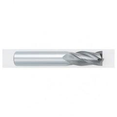 9/32 Dia. x 2-1/2 Overall Length 4-Flute Square End Solid Carbide SE End Mill-Round Shank-Center Cutting-TiAlN - Benchmark Tooling