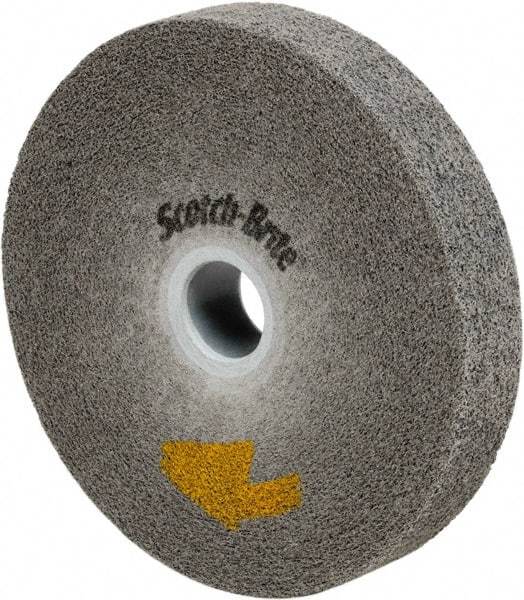 3M - 14" Diam, 2" Face Width, 8" Center Hole, Fine Grade, Silicon Carbide Deburring Wheel - Convolute, Medium Density 10 Grade, 2,550 RPM - Benchmark Tooling