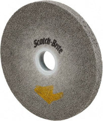 3M - 6" Diam, 3/8" Face Width, 1" Center Hole, Fine Grade, Silicon Carbide Deburring Wheel - Convolute, Soft Density 9 Grade, 6,000 RPM - Benchmark Tooling