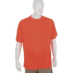 Ergodyne - Size 3XL, Orange, High Visibility, Short Sleeve T-Pocket, - 1 Pocket, Polyester - Benchmark Tooling