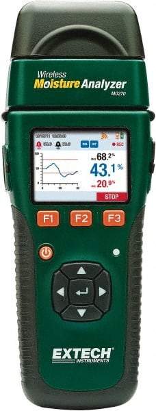 Extech - 32 to 122°F Operating Temp, Moisture Meter - LCD Display - Benchmark Tooling