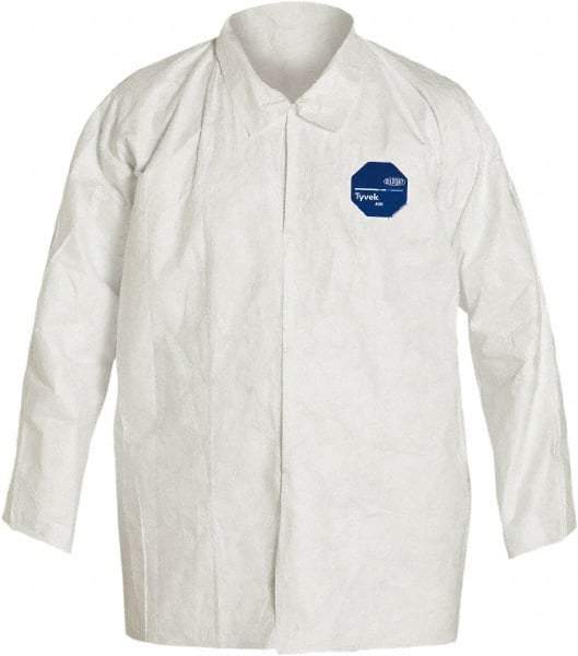 Dupont - Size S, White, General Purpose, Long Sleeve Shirt - 32-1/4 to 35-3/4 Inch Chest, 27-3/4 Inch Long, Tyvek - Benchmark Tooling