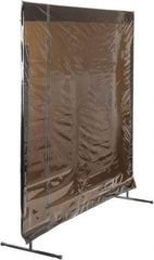 Singer Safety - 6 Ft. Wide x 6 Ft. High, 14 mil Thick Transparent Vinyl Portable Welding Screen Kit - Gray - Benchmark Tooling