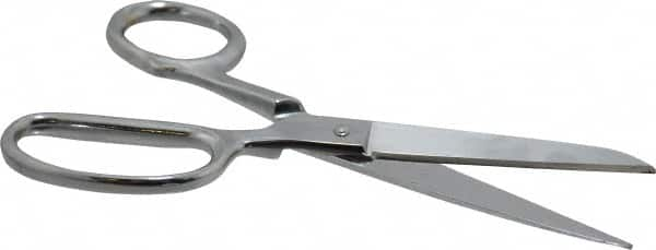 Heritage Cutlery - 2-1/2" LOC, 6" OAL Chrome Plated Standard Shears - Right Hand, Metal Straight Handle, For General Purpose Use - Benchmark Tooling