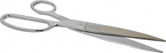 Heritage Cutlery - 5" LOC, 10" OAL Chrome Plated Standard Shears - Right Hand, Metal Straight Handle, For General Purpose Use - Benchmark Tooling