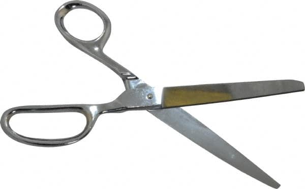 Heritage Cutlery - 4-1/4" LOC, 9" OAL Chrome Plated Standard Shears - Right Hand, Metal Straight Handle, For General Purpose Use - Benchmark Tooling