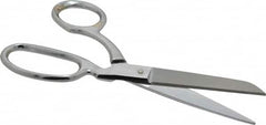 Heritage Cutlery - 3" LOC, 7" OAL Chrome Plated Standard Shears - Right Hand, Metal Bent Handle, For General Purpose Use - Benchmark Tooling