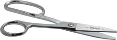 Heritage Cutlery - 3" LOC, 8-1/4" OAL Chrome Plated High Leverage Shears - Right Hand, Metal Straight Handle, For General Purpose Use - Benchmark Tooling