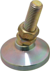 Gibraltar - 5/8-11 Bolt Thread, Studded Pivotal Stud Mount Leveling Pad & Mount - 6,000 Max Lb Capacity, 2-1/2" Base Diam - Benchmark Tooling