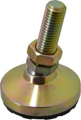 Gibraltar - 5/8-11 Bolt Thread, Studded Pivotal Stud Mount Leveling Pad & Mount - 1,200 Max Lb Capacity, 2-1/2" Base Diam - Benchmark Tooling