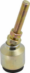 Gibraltar - 100 Lb Capacity, 3/8-16 Thread, 3-1/2" OAL, Zinc Stud, Studded Socket Mount Leveling Mount - 2" Stud Length, 1-1/4" Base Diam, Zinc Pad, 5/8" Hex - Benchmark Tooling