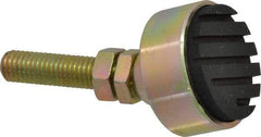 Gibraltar - 240 Lb Capacity, 1/2-13 Thread, 3-3/4" OAL, Zinc Stud, Studded Socket Mount Leveling Mount - 2" Stud Length, 1-7/8" Base Diam, Zinc Pad, 3/4" Hex - Benchmark Tooling