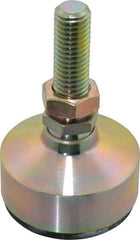 Gibraltar - 440 Lb Capacity, 5/8-11 Thread, 3-7/8" OAL, Zinc Stud, Studded Socket Mount Leveling Mount - 2" Stud Length, 2-1/2" Base Diam, Zinc Pad, 7/8" Hex - Benchmark Tooling