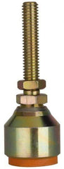 Gibraltar - 995 Lb Capacity, 3/8-16 Thread, 3-1/2" OAL, Zinc Stud, Studded Socket Mount Leveling Mount - 2" Stud Length, 1-1/4" Base Diam, Zinc Pad, 5/8" Hex - Benchmark Tooling