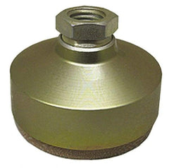 Gibraltar - 325 Lb Capacity, 3/4-10 Thread, 2-1/8" OAL, Zinc Stud, Tapped Socket Mount Leveling Pad - 3" Base Diam, Zinc Pad, 1-1/16" Hex - Benchmark Tooling