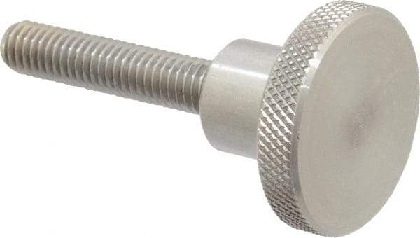 Gibraltar - 1-1/2" Head, Knurled Knob - Threaded Stem, Stainless Steel - Benchmark Tooling