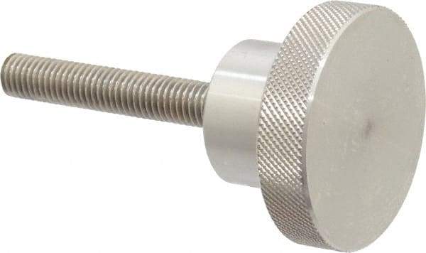 Gibraltar - 2-1/2" Head, Knurled Knob - Threaded Stem, Stainless Steel - Benchmark Tooling