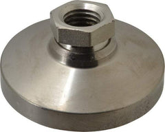 Gibraltar - 7400 Lb Capacity, 3/4-10 Thread, 1-1/2" OAL, Steel Stud, Tapped Pivotal Socket Mount Leveling Mount - 3" Base Diam, Steel Pad, 1-1/16" Hex - Benchmark Tooling