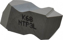 Kennametal - NTP3 Grade K68, Internal/External Partial Profile 60° Threading Insert - 1.25 to 40mm & 6 to 20 TPI Ext Pitch, 20 to 50mm & 5 to 12 TPI Int Pitch, Left Hand Insert, Uncoated, Carbide - Benchmark Tooling