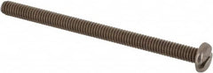 Value Collection - #8-32 UNC, 2-1/2" Length Under Head Slotted Drive Machine Screw - Pan Head, Grade 18-8 Stainless Steel, Uncoated, Without Washer - Benchmark Tooling