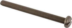 Value Collection - #10-32 UNF, 2-1/2" Length Under Head Slotted Drive Machine Screw - Pan Head, Grade 18-8 Stainless Steel, Uncoated, Without Washer - Benchmark Tooling