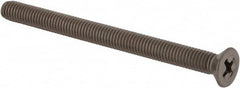 Value Collection - #10-32 UNF, 2-1/2" Length Under Head Phillips Drive Machine Screw - Flat Head, Grade 18-8 Stainless Steel, Uncoated, Without Washer - Benchmark Tooling