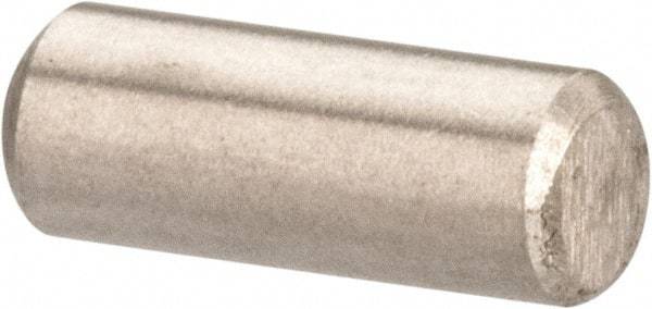 Value Collection - 3/32" Diam x 1/4" Pin Length 316 Stainless Steel Standard Dowel Pin - Bright Finish, 2 Beveled End - Benchmark Tooling