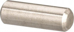 Value Collection - 1/8" Diam x 3/8" Pin Length 316 Stainless Steel Standard Dowel Pin - Bright Finish, 2 Beveled End - Benchmark Tooling