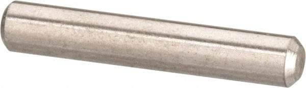 Value Collection - 1/8" Diam x 1/2" Pin Length 316 Stainless Steel Standard Dowel Pin - Bright Finish, 2 Beveled End - Benchmark Tooling