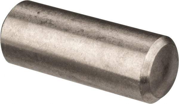 Value Collection - 3/16" Diam x 1/2" Pin Length 316 Stainless Steel Standard Dowel Pin - Bright Finish, 2 Beveled End - Benchmark Tooling