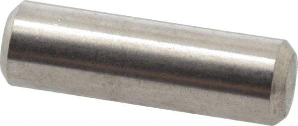 Value Collection - 3/16" Diam x 5/8" Pin Length 316 Stainless Steel Standard Dowel Pin - Bright Finish, 2 Beveled End - Benchmark Tooling