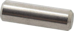 Value Collection - 3/16" Diam x 5/8" Pin Length 316 Stainless Steel Standard Dowel Pin - Bright Finish, 2 Beveled End - Benchmark Tooling