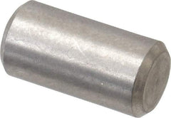 Value Collection - 1/4" Diam x 1/2" Pin Length 316 Stainless Steel Standard Dowel Pin - Bright Finish, 2 Beveled End - Benchmark Tooling