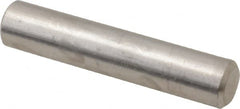 Value Collection - 1/4" Diam x 1-1/4" Pin Length 316 Stainless Steel Standard Dowel Pin - Bright Finish, 2 Beveled End - Benchmark Tooling